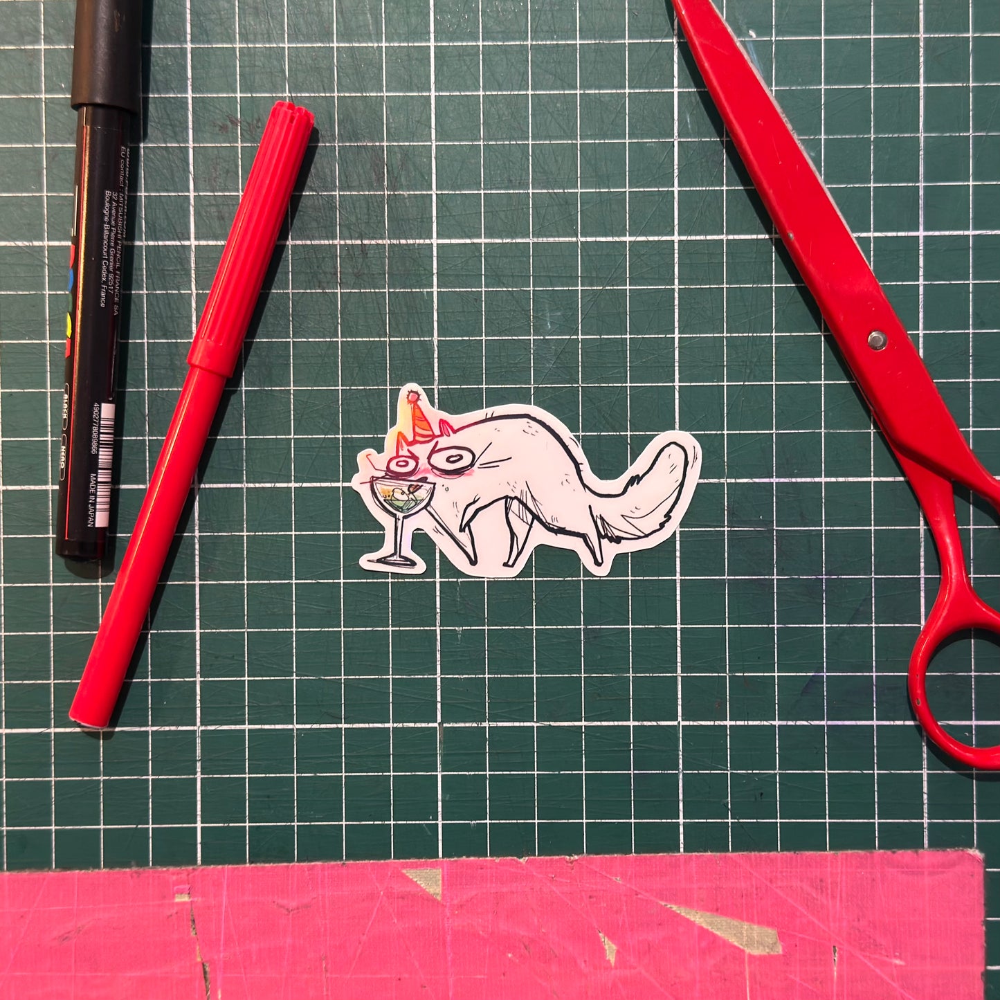 Katzen drink Sticker