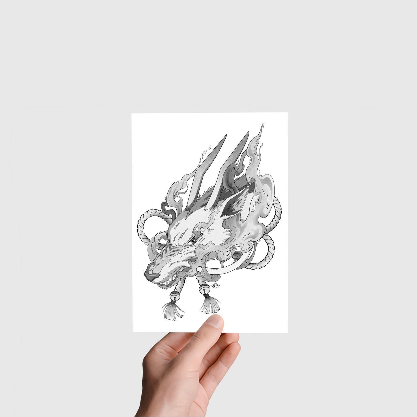 Drachen Charm Print