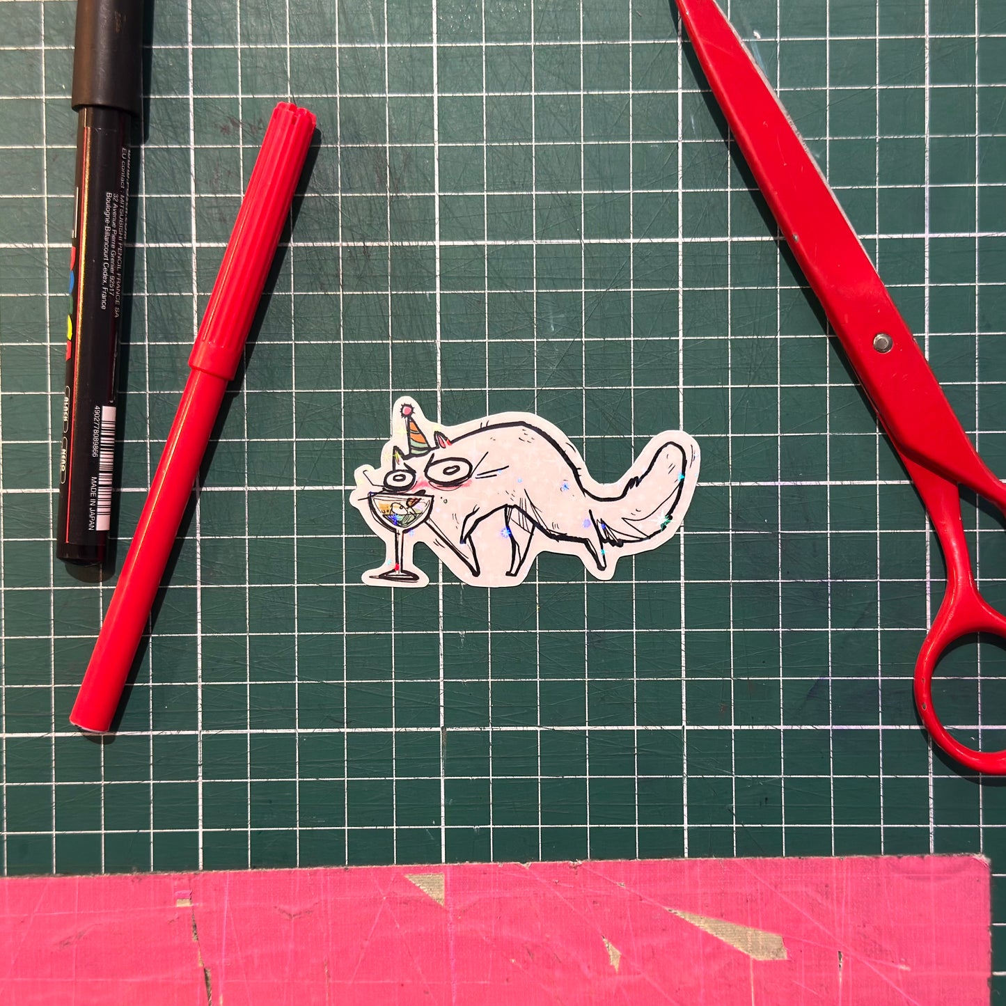 Katzen drink Sticker