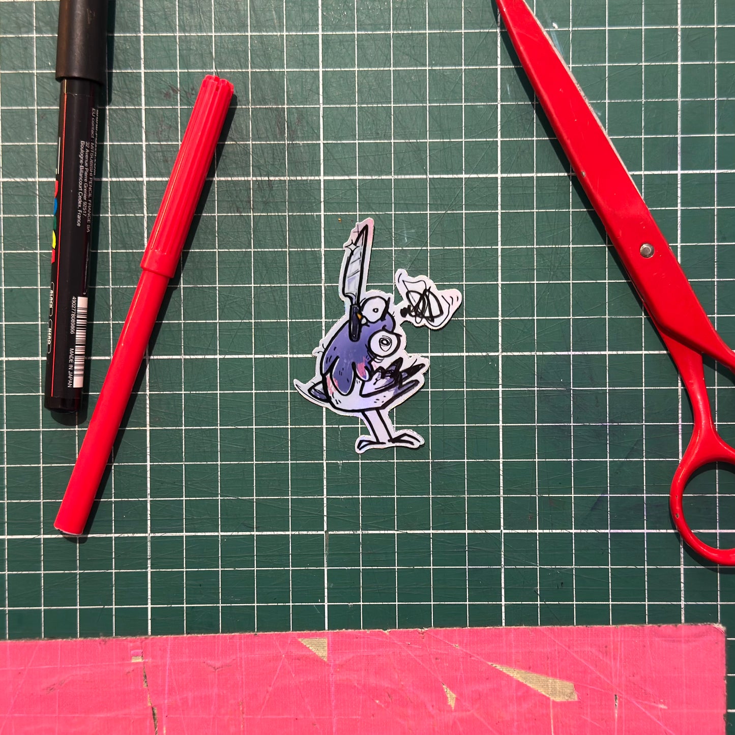 gemeine messer Taube Sticker