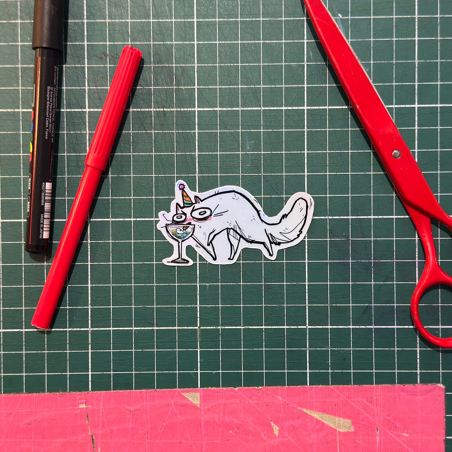 Katzen drink Sticker
