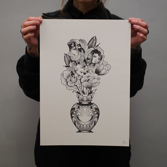 💐 Watching Bouqet Print