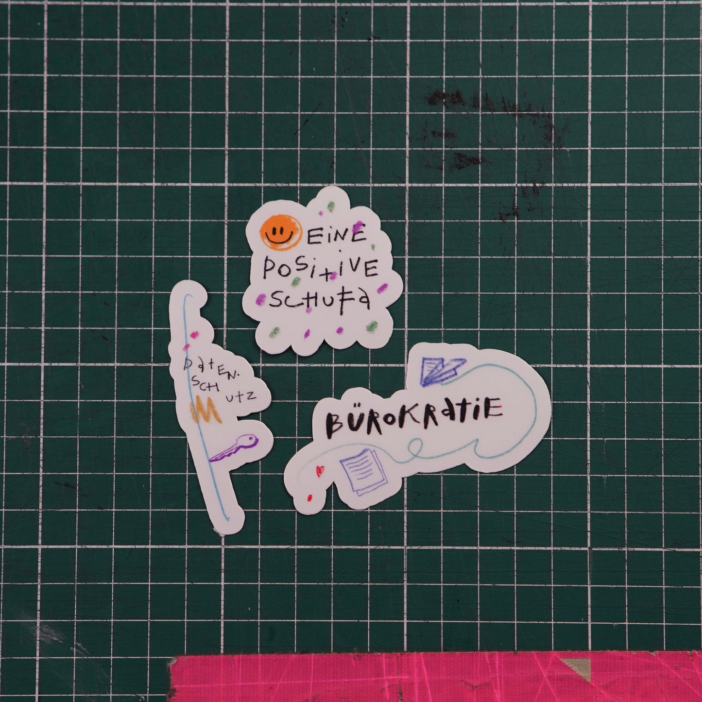 Typische Bürokratie Sticker Set