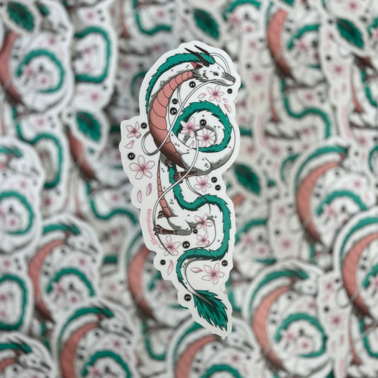 Kirschblüten Drachen Sticker